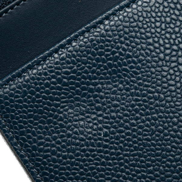 シャネル ココマーク チェーンウォレット ショルダーバッグ ブルー キャビアスキン レディース CHANEL 【中古】