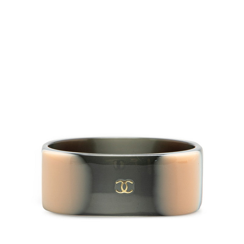 シャネル ココマーク バングル ブラウン ベージュ プラスチック レディース CHANEL 【中古】