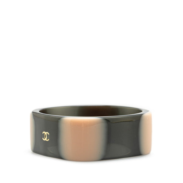 シャネル ココマーク バングル ブラウン ベージュ プラスチック レディース CHANEL 【中古】