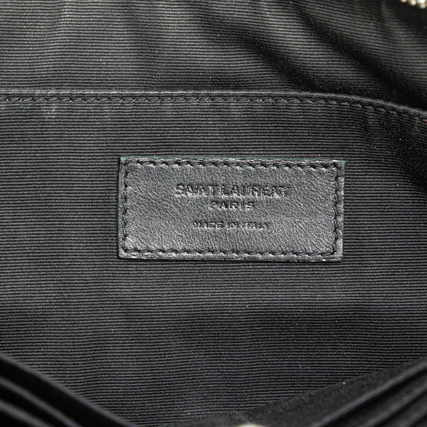 サンローラン クロコ型押し  クラッチバッグ セカンドバッグ 39729 ブラック レザー メンズ SAINT LAURENT 【中古】