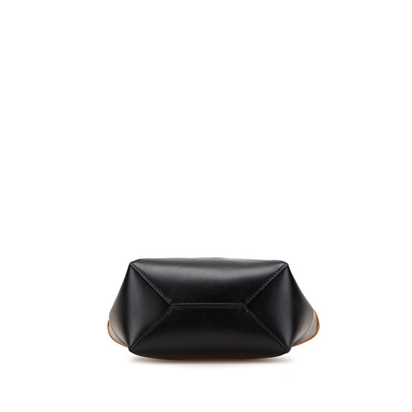 ロエベ パズルフォルドトート ミニ ハンドバッグ ショルダーバッグ 2WAY ブラック ブラウン レザー レディース LOEWE 【中古】