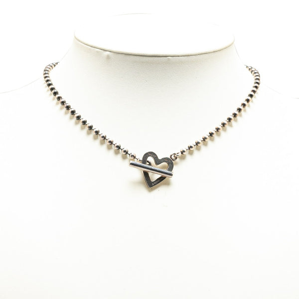 グッチ ハート モチーフ ボールチェーン ネックレス SV925 シルバー レディース GUCCI 【中古】