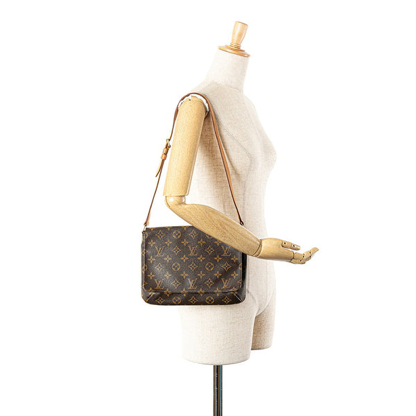 ルイ ヴィトン モノグラム ミュゼット タンゴ ショート ショルダーバッグ M51257 ブラウン PVC レザー レディース LOUIS VUITTON 【中古】