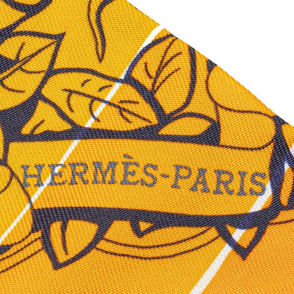 エルメス ツイリー JUNGLE LOVE ジャングルラブ スカーフ オレンジ マルチカラー シルク レディース HERMES 【中古】