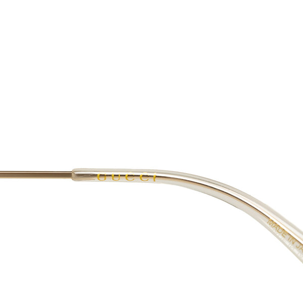 グッチ スクエア サングラス GG1282SA ブラック ゴールド プラスチック レディース GUCCI 【中古】