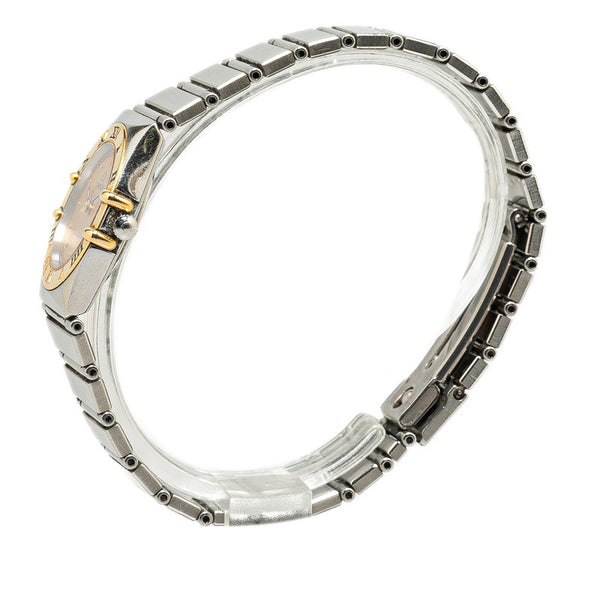 オメガ コンステレーション 腕時計 クオーツ ゴールド文字盤 ステンレススチール レディース OMEGA 【中古】