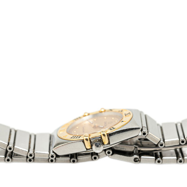 オメガ コンステレーション 腕時計 クオーツ ゴールド文字盤 ステンレススチール レディース OMEGA 【中古】