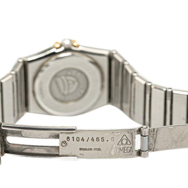 オメガ コンステレーション 腕時計 クオーツ ゴールド文字盤 ステンレススチール レディース OMEGA 【中古】