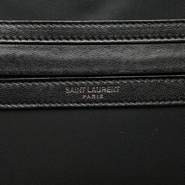 サンローラン ショルダーバッグ ブラック ナイロン レザー レディース SAINT LAURENT 【中古】