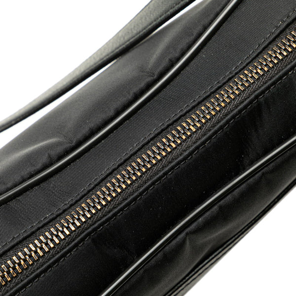 サンローラン ショルダーバッグ ブラック ナイロン レザー レディース SAINT LAURENT 【中古】