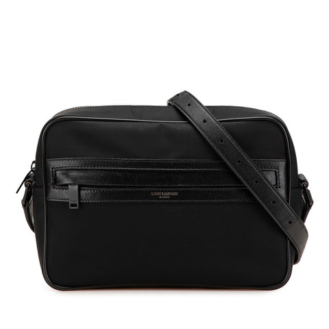 サンローラン ショルダーバッグ ブラック ナイロン レザー レディース SAINT LAURENT 【中古】