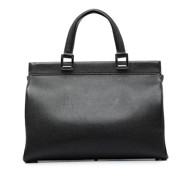 グッチ ズゥミ ミディアム GGロゴ ハンドバッグ ショルダーバッグ 2WAY 564714 ブラック レザー レディース GUCCI 【中古】