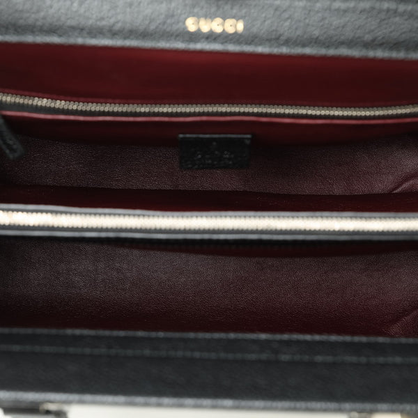 グッチ ズゥミ ミディアム GGロゴ ハンドバッグ ショルダーバッグ 2WAY 564714 ブラック レザー レディース GUCCI 【中古】