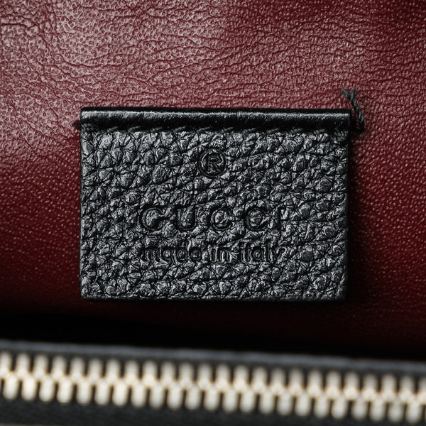 グッチ ズゥミ ミディアム GGロゴ ハンドバッグ ショルダーバッグ 2WAY 564714 ブラック レザー レディース GUCCI 【中古】