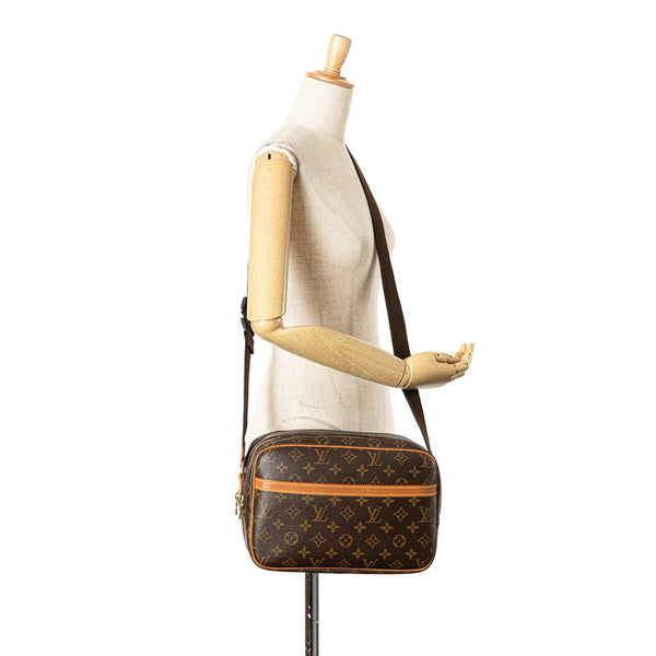 ルイ ヴィトン モノグラム  リポーターPM 斜め掛け ショルダーバッグ  M45254 ブラウン PVC レザー レディース LOUIS VUITTON 【中古】