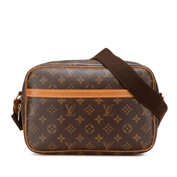 ルイ ヴィトン モノグラム  リポーターPM 斜め掛け ショルダーバッグ  M45254 ブラウン PVC レザー レディース LOUIS VUITTON 【中古】