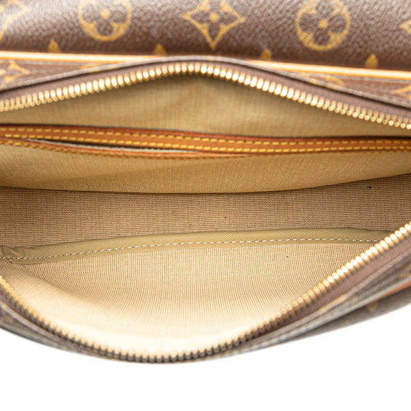 ルイ ヴィトン モノグラム  リポーターPM 斜め掛け ショルダーバッグ  M45254 ブラウン PVC レザー レディース LOUIS VUITTON 【中古】