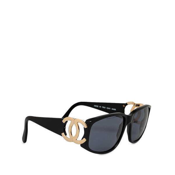 シャネル サングラス 02461 ブラック プラスチック レディース CHANEL 【中古】