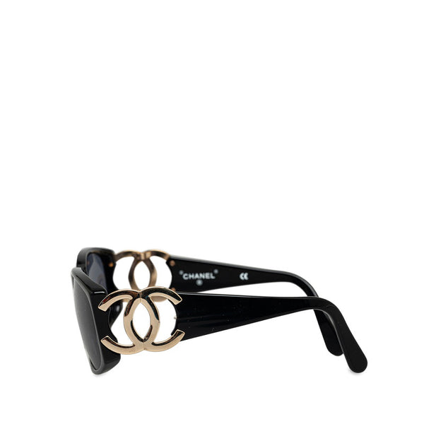 シャネル サングラス 02461 ブラック プラスチック レディース CHANEL 【中古】