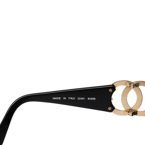 シャネル サングラス 02461 ブラック プラスチック レディース CHANEL 【中古】