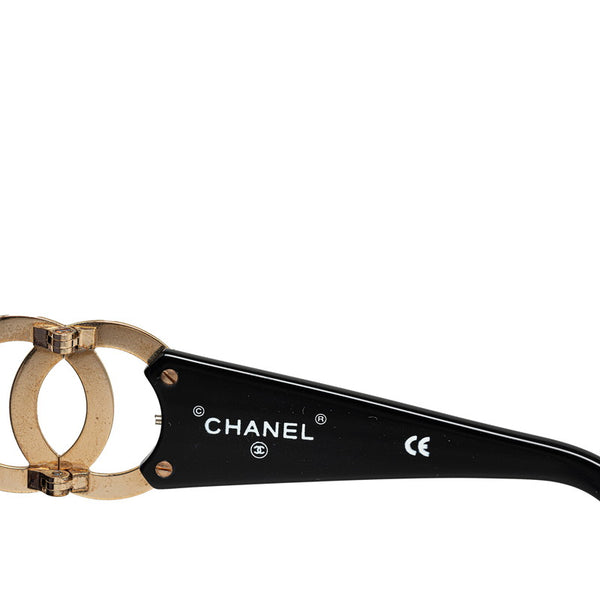 シャネル サングラス 02461 ブラック プラスチック レディース CHANEL 【中古】