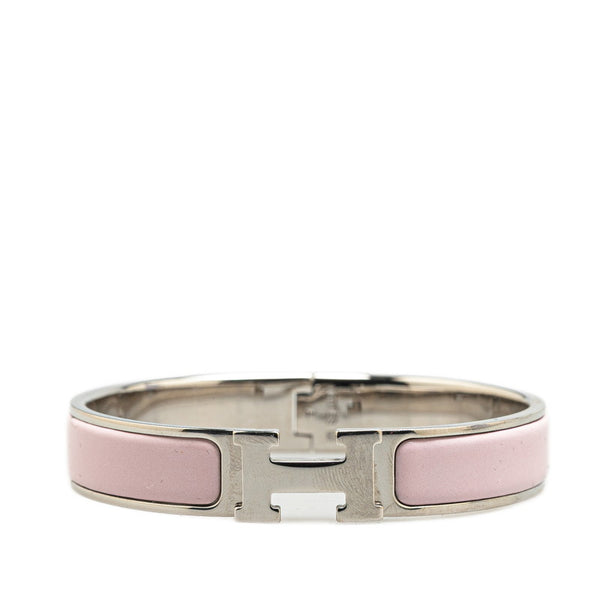 エルメス クリックH GM ブレスレット シルバー ピンク メタル レディース HERMES 【中古】
