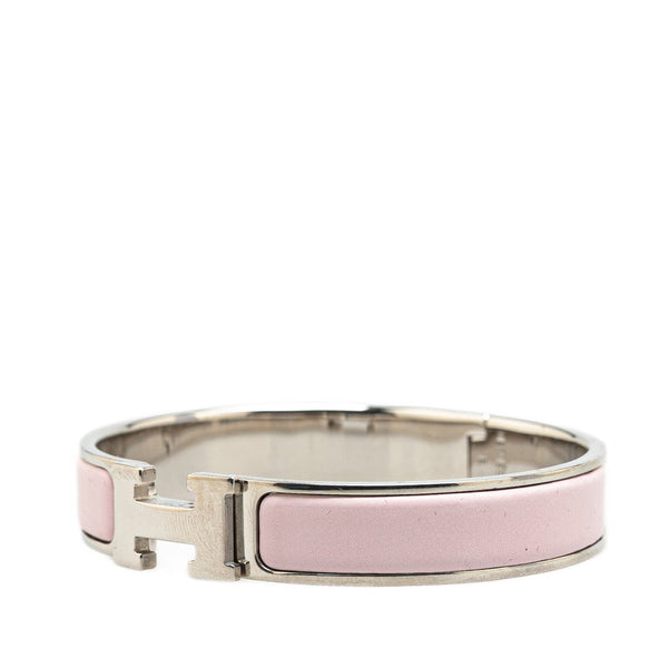 エルメス クリックH GM ブレスレット シルバー ピンク メタル レディース HERMES 【中古】