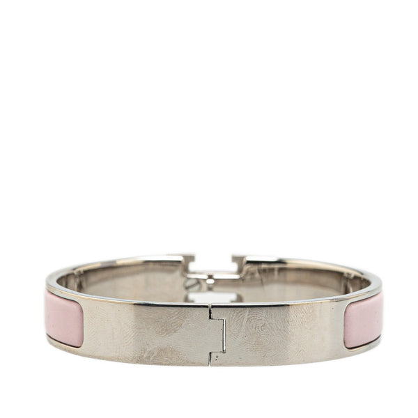 エルメス クリックH GM ブレスレット シルバー ピンク メタル レディース HERMES 【中古】