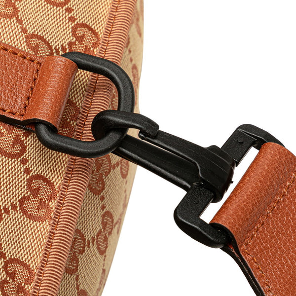 グッチ GGキャンバス LAエンジェルス ウエストバッグ リュック 536842 ブラウン キャンバス レザー レディース GUCCI 【中古】