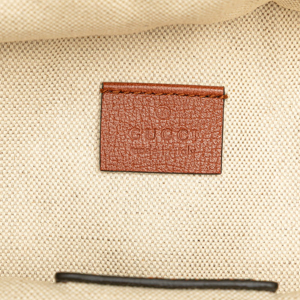 グッチ GGキャンバス LAエンジェルス ウエストバッグ リュック 536842 ブラウン キャンバス レザー レディース GUCCI 【中古】