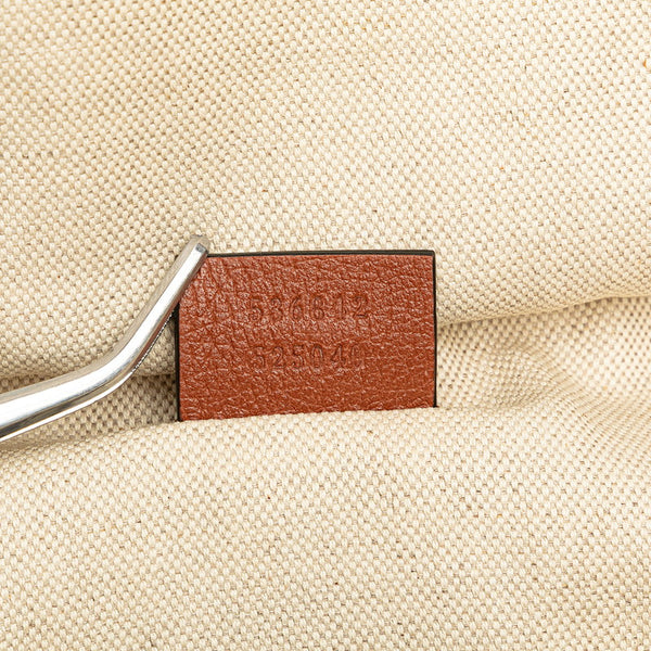 グッチ GGキャンバス LAエンジェルス ウエストバッグ リュック 536842 ブラウン キャンバス レザー レディース GUCCI 【中古】