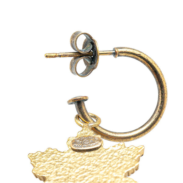 シャネル ココマーク 雪の結晶 スノー モチーフ ピアス ゴールド メッキ レディース CHANEL 【中古】