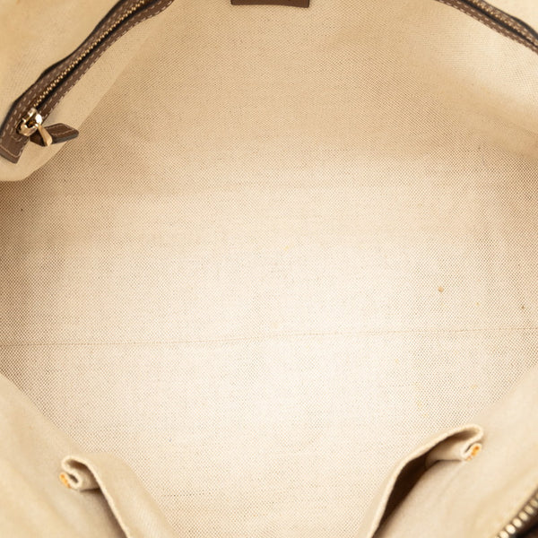 グッチ GGプラス ハンドバッグ ショルダーバッグ 2WAY 309614 アイボリー ブラウン PVC レザー レディース GUCCI 【中古】