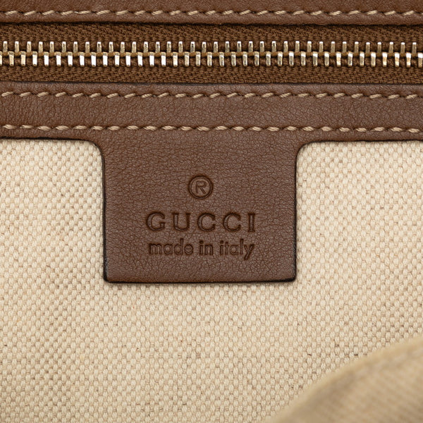 グッチ GGプラス ハンドバッグ ショルダーバッグ 2WAY 309614 アイボリー ブラウン PVC レザー レディース GUCCI 【中古】