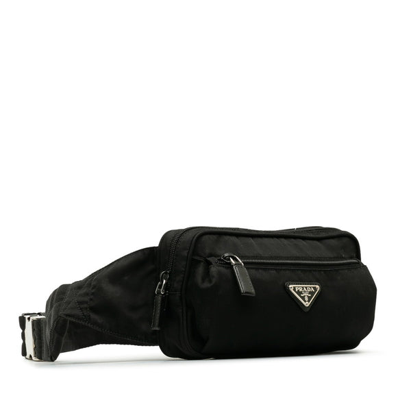 プラダ ボディバッグ ウエストバッグ 2VL977 ブラック ナイロン レディース PRADA 【中古】