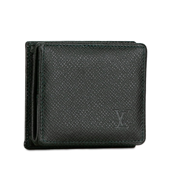 ルイ ヴィトン タイガ ポルトモネ ボワット  コインケース M30384  エピセア グリーン レザー レディース LOUIS VUITTON 【中古】