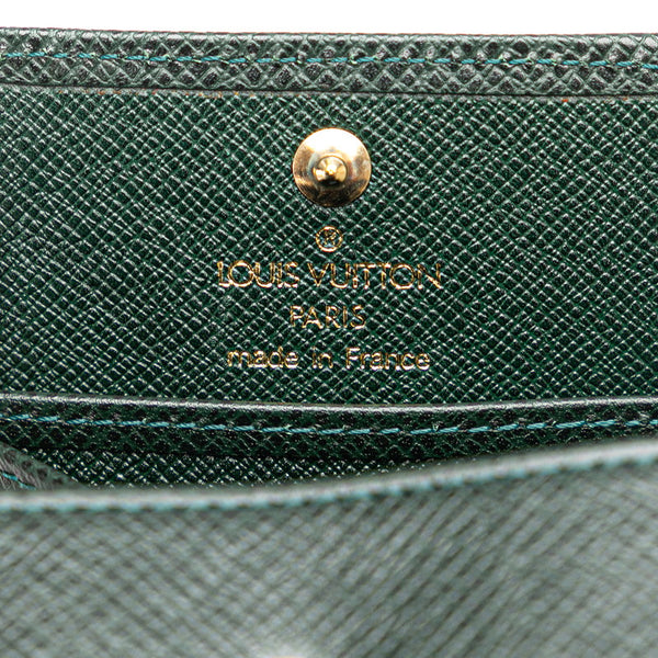 ルイ ヴィトン タイガ ポルトモネ ボワット  コインケース M30384  エピセア グリーン レザー レディース LOUIS VUITTON 【中古】