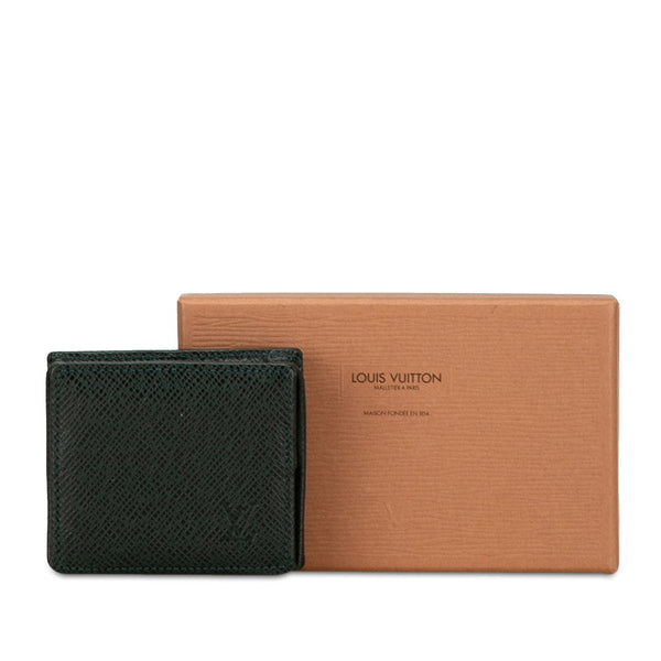 ルイ ヴィトン タイガ ポルトモネ ボワット  コインケース M30384  エピセア グリーン レザー レディース LOUIS VUITTON 【中古】