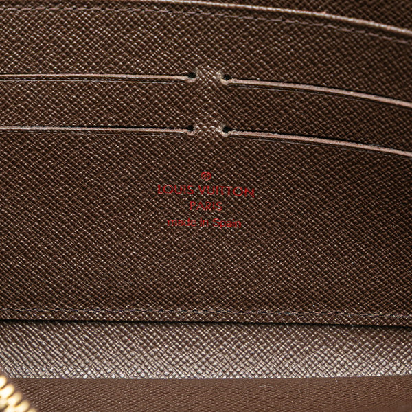 ルイ ヴィトン ダミエ ジッピー ウォレット ラウンドファスナー 長財布 N60015 ブラウン PVC レザー レディース LOUIS VUITTON 【中古】