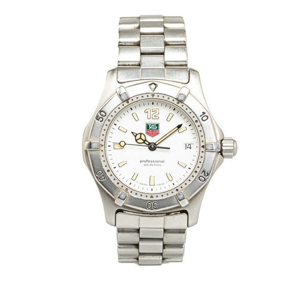 タグホイヤー プロフェッショナル 200 腕時計 WK1211 クオーツ ホワイト文字盤 ステンレススチール メンズ TAG HEUER 【中古】
