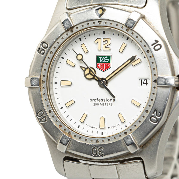 タグホイヤー プロフェッショナル 200 腕時計 WK1211 クオーツ ホワイト文字盤 ステンレススチール メンズ TAG HEUER 【中古】