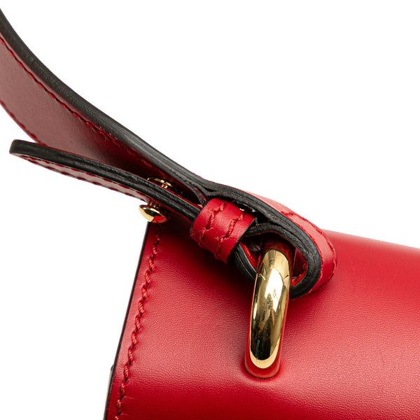 グッチ シルヴィ ワンショルダーバッグ 421882 レッド レザー レディース GUCCI 【中古】