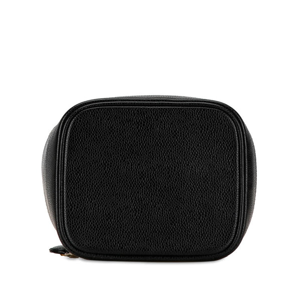 シャネル ココマーク ハンドバッグ バニティバッグ ブラック キャビアスキン レディース CHANEL 【中古】