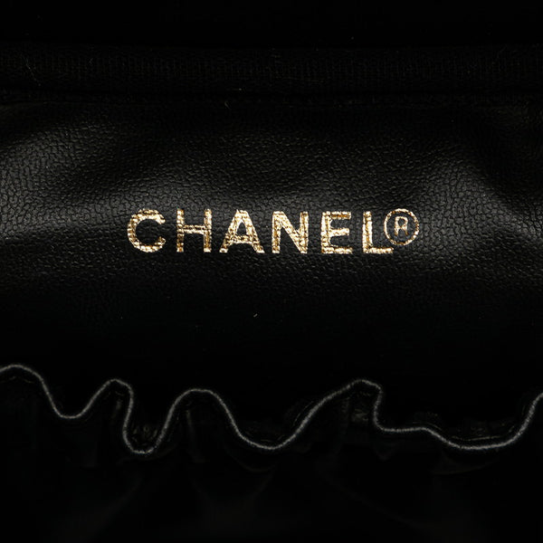 シャネル ココマーク ハンドバッグ バニティバッグ ブラック キャビアスキン レディース CHANEL 【中古】