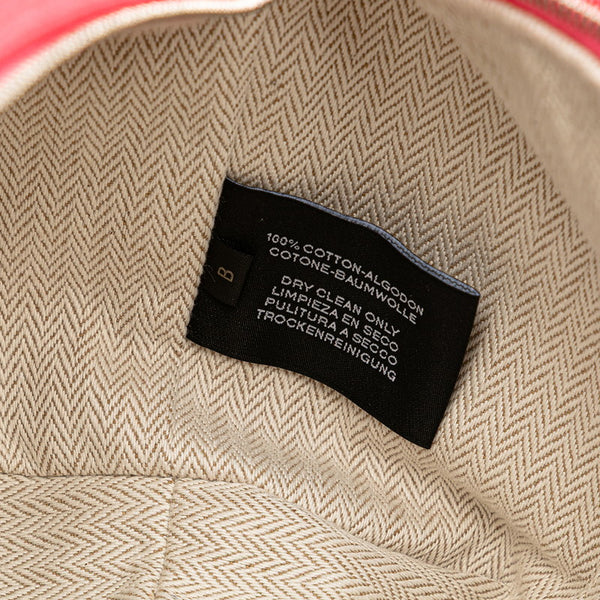 エルメス ブリッド ア ブラックPM ハンドバッグ ポーチ ハイビスカス ピンク コットン レディース HERMES 【中古】