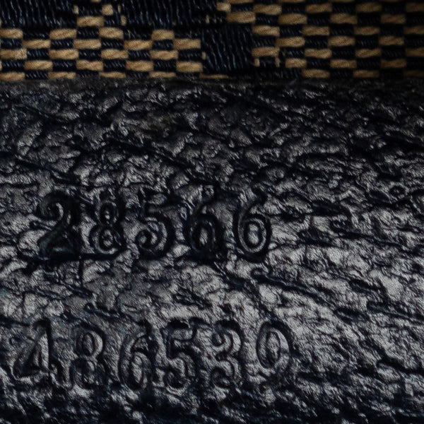 グッチ GGキャンバス ボディバッグ ウエストバッグ 28566 ベージュ ネイビー キャンバス レザー レディース GUCCI 【中古】