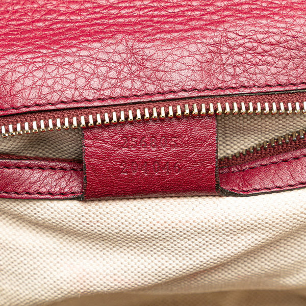 グッチ ニューバンブー ハンドバッグ ショルダーバッグ 2WAY 256805 ワインレッド ボルドー レザー レディース GUCCI 【中古】