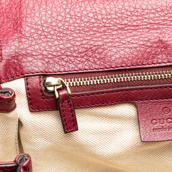 グッチ ニューバンブー ハンドバッグ ショルダーバッグ 2WAY 256805 ワインレッド ボルドー レザー レディース GUCCI 【中古】