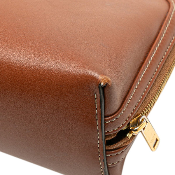 セリーヌ キュイル トリオンフ チェーン ショルダーバッグ ブラウン レザー レディース CELINE 【中古】