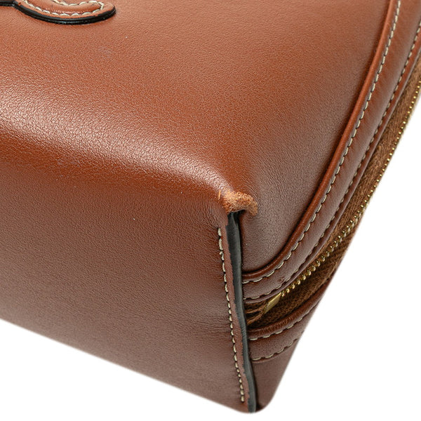 セリーヌ キュイル トリオンフ チェーン ショルダーバッグ ブラウン レザー レディース CELINE 【中古】